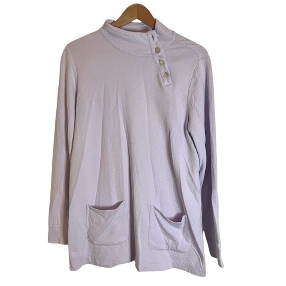 Soft‎ Surroundings Tunic Size Small Lavender Comfy Office Wear